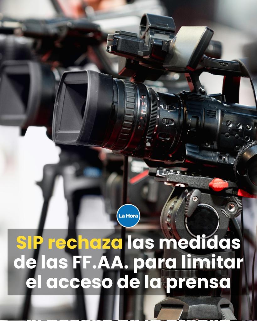 La Sociedad Interamericana de Prensa (SIP) califica como una “restricción ilegítima” los criterios de las Fuerzas Armadas de Ecuador para la acreditación selectiva de medios en sus eventos 📄. Detalles 👉 lhra.ec/TG4bz5T