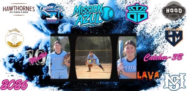 Mission_Azul's tweet photo. 🚨 Player Spotlight 🚨
Meet Mattison Treece (2030) 💥 Mission Azul’s fire at Catcher &amp; 3B! Tough behind the plate, and locked in at the corners. Big plays, big energy, all season long. Let’s go! 🥎💙 https://t.co/HrUChX5e3U