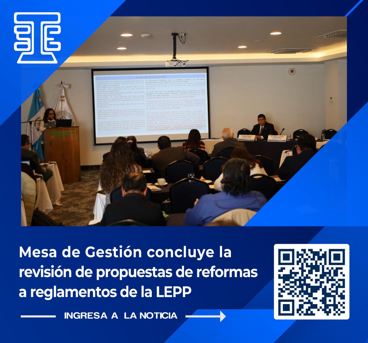 TSEGuatemala's tweet image. Para fortalecer el marco normativo electoral del próximo proceso electoral, el #TSEGuatemala coordinó la revisión y consenso con representantes de organizaciones políticas de las propuestas de reformas a los reglamentos de la #LEPP, las cuales serán evaluadas por el Pleno de