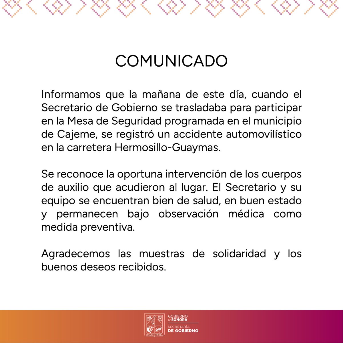 Secretaría de Gobierno del Estado de Sonora (@segobsonora) on Twitter photo 