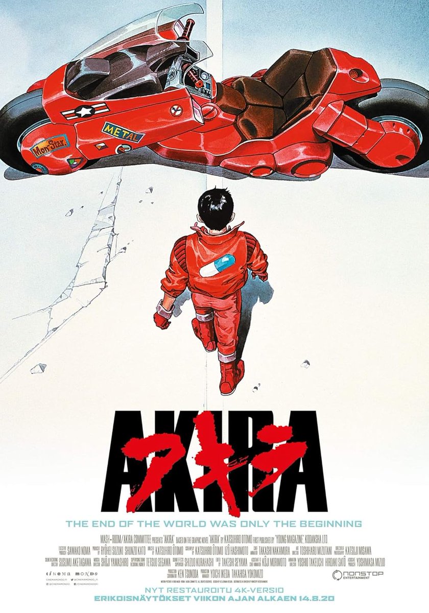 If you're a designer and you're not watching anime and/or reading comics, you are missing out on a whole load of inspiration.
See: 2025's "F1" movie poster vs. 1988's "Akira" theatrical release poster.