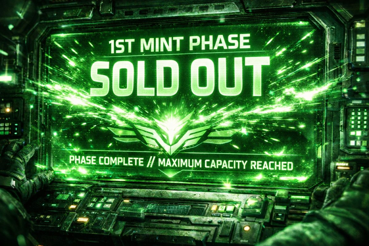 🚨 1ST MINT PHASE SOLD OUT
⠀
❤️ Welcome to all our first holders joining us!

✔️ The total Node supply planned before Game launch is 4444. In the coming weeks/months, we will continue distributing Nodes in much smaller supplies with gradually increasing mint prices.

✔️ Current