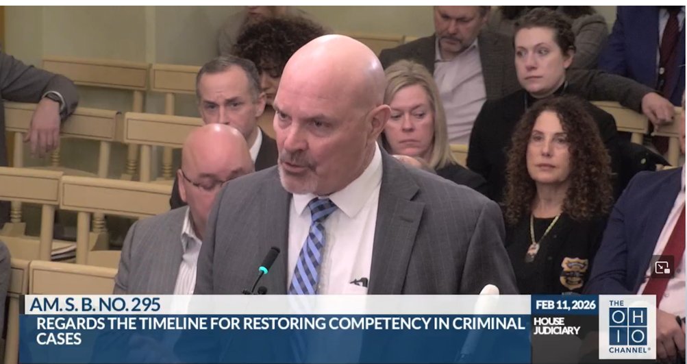 OHProsecutors's tweet photo. Thanks to @CuyahogaProsOf Mike O'Malley along with APAs Van and Filiatraut for once again making the trip to Columbus this morning to provide proponent testimony before the Ohio House of Representatives Judiciary Committee regarding Senate Bill 295. https://t.co/QrXEmG3B2W