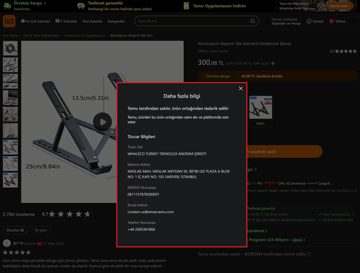 Temu, gümrük sorununu kendi şirketini kurarak çözdü.

Türkiye’de WhaleCo adıyla şirketleşip ithalatçı oldular. Gümrük işlemi artık sizin adınıza değil, kendi adlarına yapılıyor. Vergisi ödenmiş, gümrüğü çekilmiş mal doğrudan kapıya gelecek.