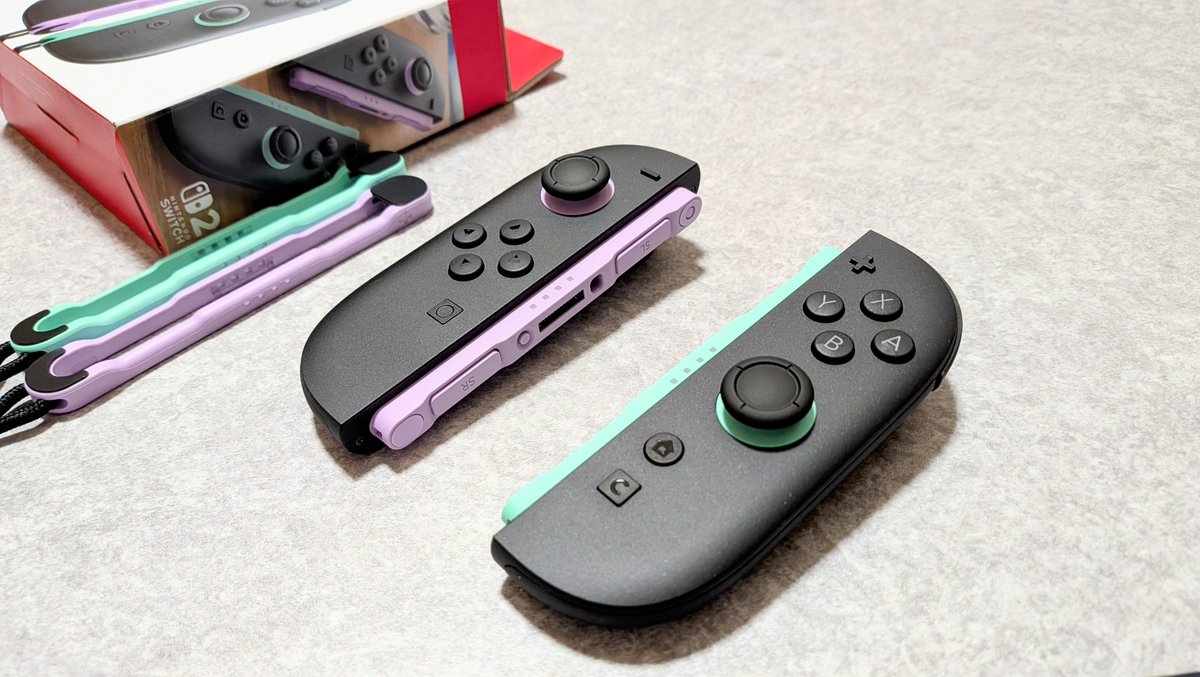 Joy-Con2のライトグリーン・パープル購入！ 巷ではスプラカラーと言