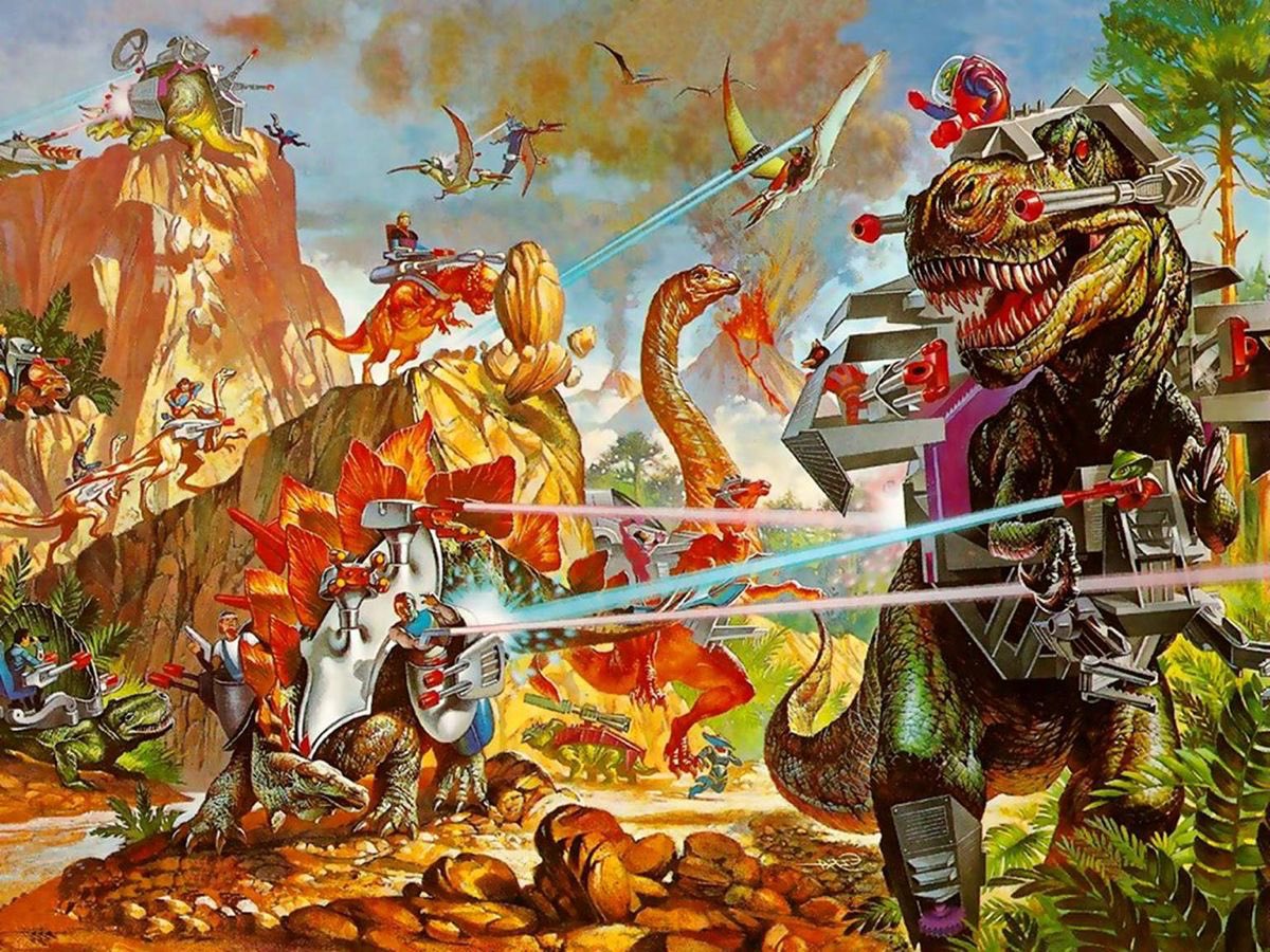 Tyco's #DinoRiders Box Art 1988