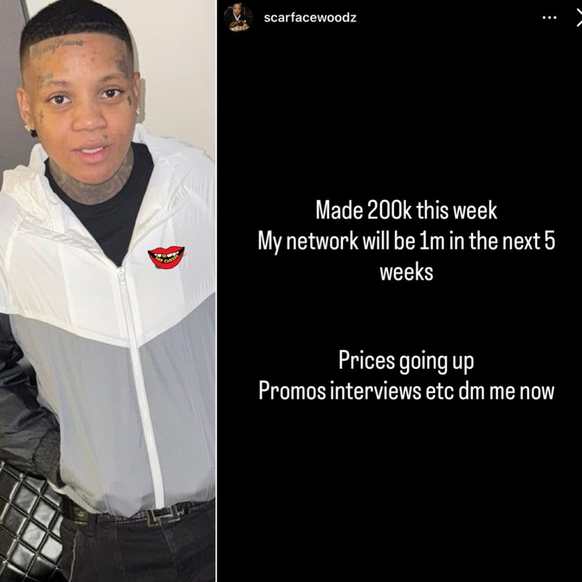 SaycheeseDGTL's tweet image. GloRilla's sister claims she made $200,000 this week and says her prices are going up