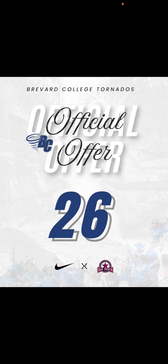 #AGTG After great conversation with Coach Ramsey i was offered for <a href="/BrevardF5/">BC Football 🌪</a> football
<a href="/BayleeRamey3/">Coach Ramey</a>  <a href="/CoachKhayat/">Coach Khayat</a> <a href="/csymo71/">Chris Symington (Symo)</a> <a href="/Coach_Ice73/">Coach Matt Helton</a>  <a href="/Godsgift_Nate/">Nate Paxton</a> <a href="/RealNews102/">Drew Johnson</a> <a href="/CoachPTurner/">Patrick Turner</a> <a href="/Coach_Charlie38/">Charlie Washington</a>  <a href="/FootballCounty1/">Michael Lischio Jr.</a>