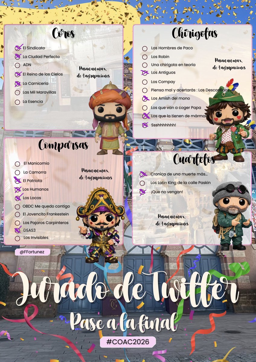 _RedButterflies's tweet photo. #COAC2026S4 aquí mi humilde apuesta https://t.co/g7H6VI9R3y
