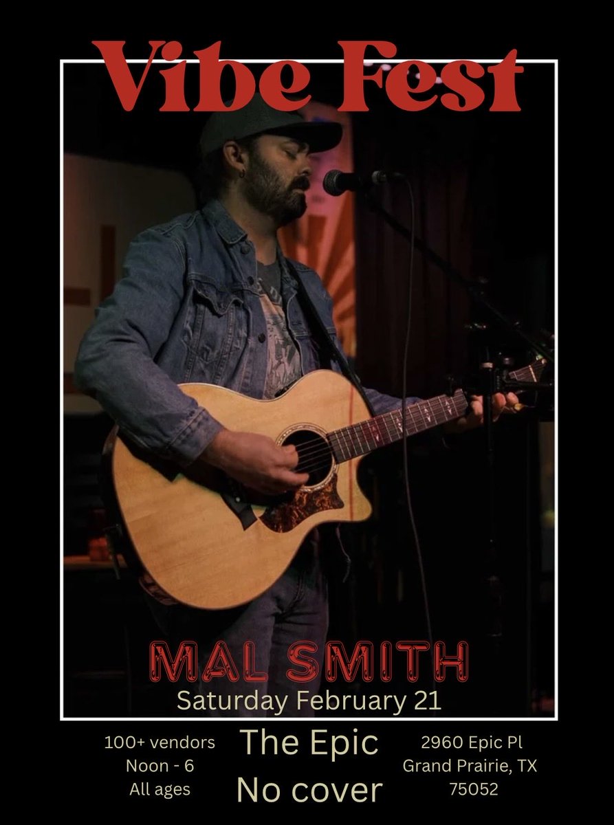 kevinmallorytx's tweet photo. FREE SHOW Saturday Feb 21. 100+ vendors. All ages. Grand Prairie TX. Come on out! #texasmusic https://t.co/nNe5NcHLhr