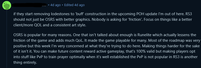 There isn't an insubstantial number of RS3 players upset over Jagex's integrity changes -- removal of dailies, including Daily challenges that vomit out experience for minimal interaction. 

The main reason is because the players must now engage in out-dated and poorly designed