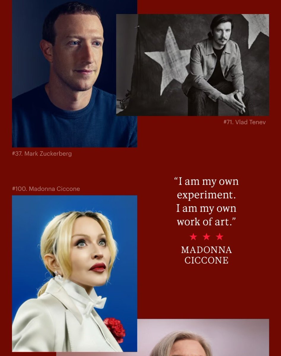 LENDA VIVA! Em recente artigo, a Forbes reconhece Madonna entre os maiores inovadores da história da América! Ela foi a musicista mais bem posicionada na lista, na posição #100!

“A maior reinventora da cultura pop que também definiu o som dos anos 90 com a Maverick Records”