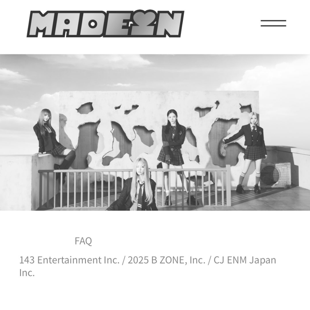 TheSevenPact's tweet photo. MADEIN’s official Japanese website has been updated for this comeback to include only the four currently active members. This confirms that BZONE is still operating in collaboration with 143 Entertainment.

In an article dated December 25, 2025, as we know it was reported that Suhye and Yeseo were in final discussions with the company regarding their departure from the group. The same article also stated that BZONE will formally raise the “issue” for “breach of contract.”

Based on the context, legal action may be taken directed toward Suhye and Yeseo, particularly in light of 143 Entertainment continuing group activities and promotions in collaboration with BZONE.