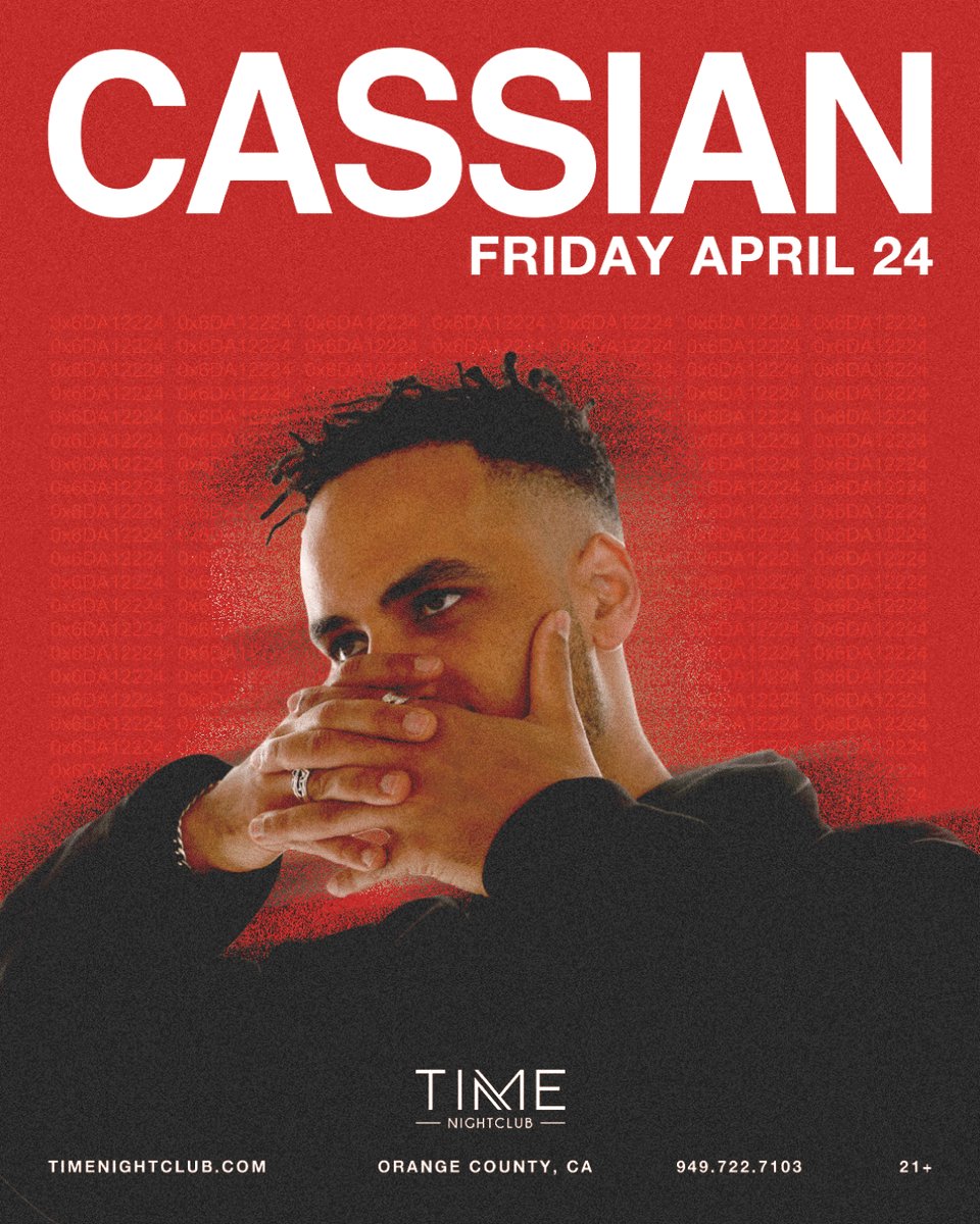 timenightcluboc's tweet image. We're ready to catch @_cassian's vibe on Friday, 4/24. A true master of his craft, this Grammy-winning DJ from the land down under delivers his signature blend of melodic techno and house to our decks for an unforgettable OC debut🖤

Tickets on sale now → timenightclub.com/cassian