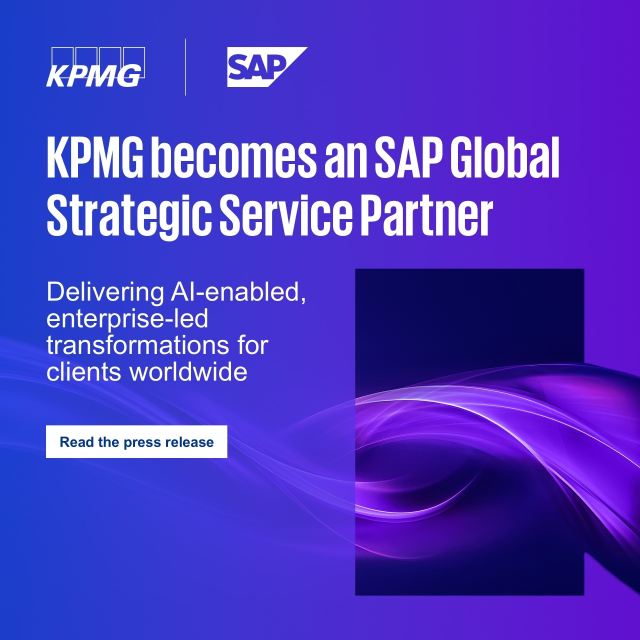 KPMG is now an <a href="/SAP/">SAP</a> Global Strategic Service Partner (GSSP). Together, we combine KPMG professionals’ deep sector and functional knowledge with SAP expertise in enterprise applications and business AI to help clients transform with confidence. bit.ly/4r5E1bg