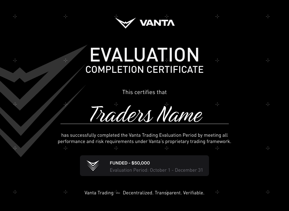 We're almost ready to launch Vanta Trading 🚀

Will you be our first Funded Trader?