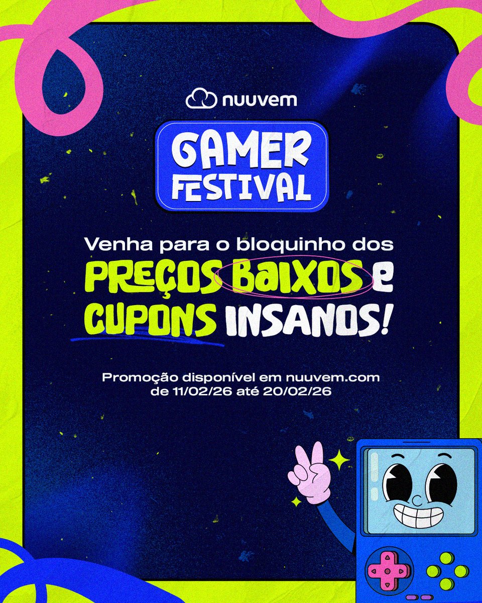 Começou o Gamer Festival na <a href="/nuuvem/">Nuuvem.com</a> ! 

Resident Evil Requiem, Pragmata, Crimson Desert, Wukong, The Last of Us e muito mais em promoção! 

Vou deixar o link e uns cupons pra quem quiser gastar, tem promo até pra giftcard Nintendo e Playstation! ⬇️