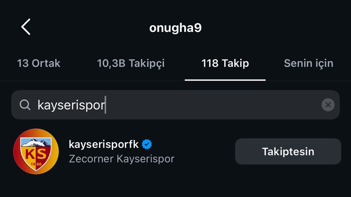 German Onugkha, aşağıdaki tweetin ardından Kayserispor’u yeniden takibe aldı.