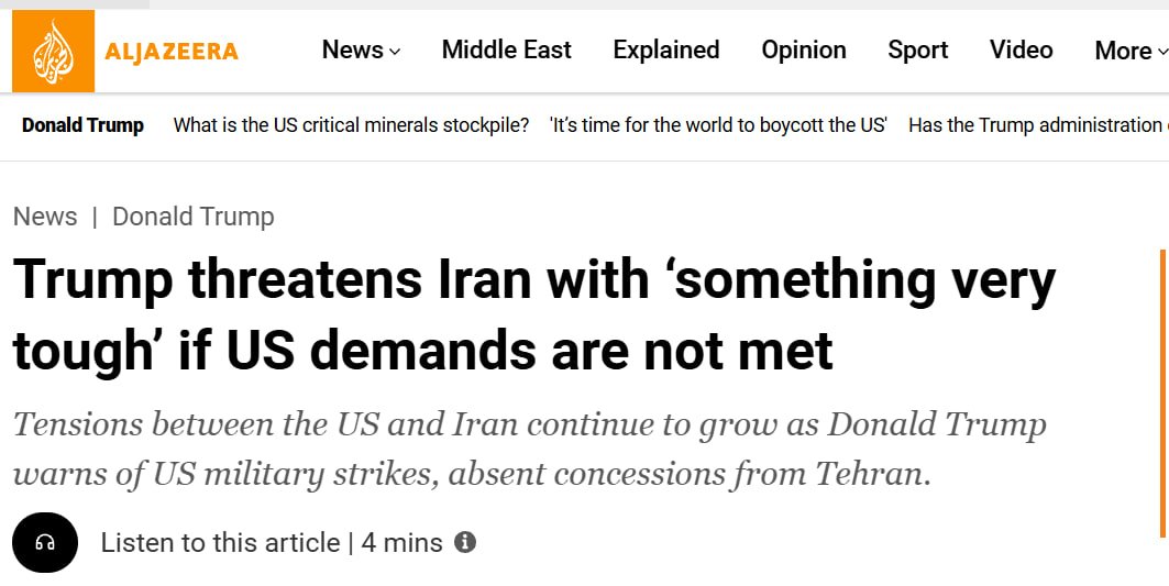 techconcatalina's tweet image. 🚨ÚLTIMO🚨

🩸Trump en relación a Irán: "O llegamos a un acuerdo o tendremos que hacer algo MUY DURO"

"Podría enviar un segundo portaaviones para ATACAR a Irán si las conversaciones fracasan."