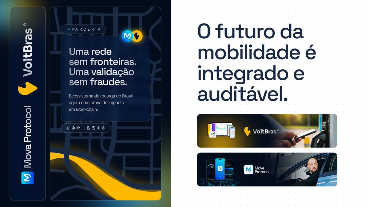 Mobilidade integrada, dados confiáveis e impacto validado.

A parceria entre a MOVA e a VoltBras conecta infraestrutura física e inteligência digital para construir uma mobilidade mais transparente, interoperável e auditável.

Enquanto você se move ou carrega, a MOVA valida os