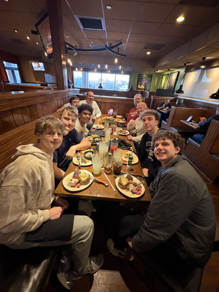 Great senior dinner tonight. These young men have been great leaders on and off the court for our basketball program! Go Dawgs!