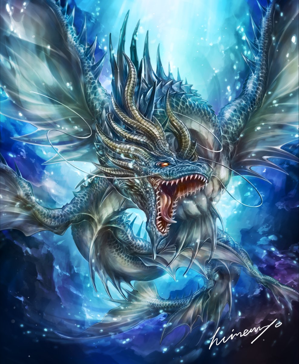 #私はこういう絵を描いています 
ドラゴンを中心に、TCGを意識したモンスターイラストを描いています。