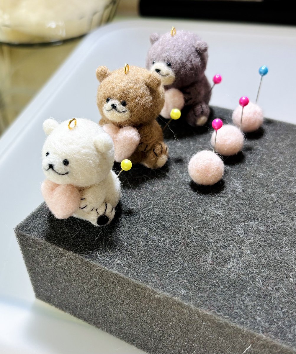 せいれーつ！ よし、やるぞ🐑🪡👌 #羊毛フェルト #制作過程