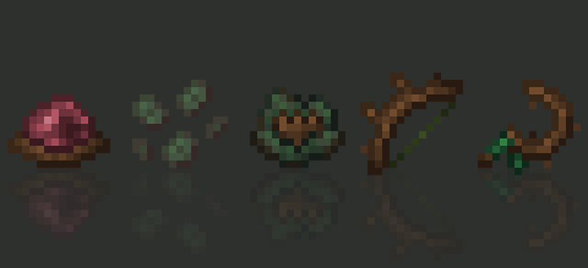 astralyastudios's tweet photo. Rabbage now branches into briar and thorn-related tools and items. With this change, we introduce the Brambleguard Salve, Thornbow, and Briar Sickle, all crafted with Rabbage as their core component.

Nature doesn’t just feed you anymore… it fights back.
#MinecraftMod #Minecraft https://t.co/QKXGH4MR6s