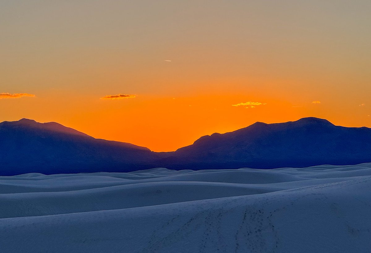 Beautiful sunset tonight in White Sands NP 😍