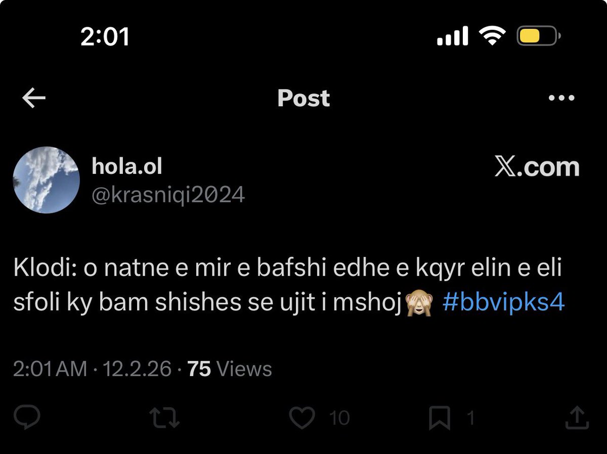 HAHAHAHAHAHAHA o vallah keni mem mungu kur te kryhet bigu 
 #bbvipks4