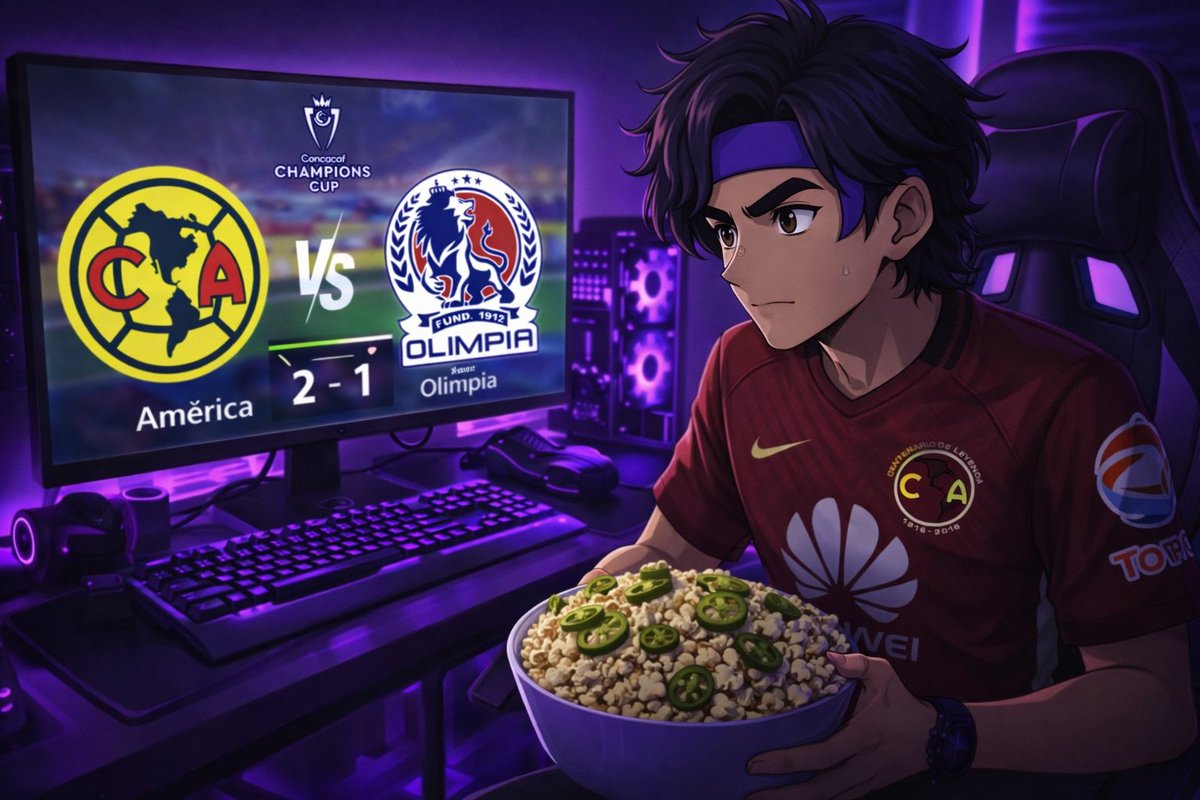 Ya estamos listos para ver el América 🦅 vs Olimpia 🔥🍿
Marcador 2-1… pero esto todavía no termina 👀
¿Pasa fácil el América o viene remontada inesperada? 😳
Esperemos que pase el América jajaja 💛❤️
#AmericaVsOlimpia #ConcacafChampionsCup #ClubAmerica #FutbolEnVivo