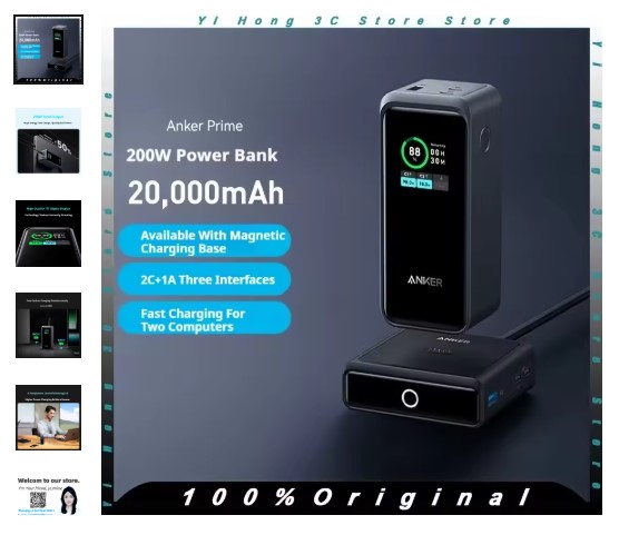 LisaFashionFit's tweet image. Anker Prime Power Bank
-200W PD Fast Charge
-20,000mAh Capacity

Charge everything, faster.
Shop - s.click.aliexpress.com/e/_c3hhdhtd

#Anker #PowerBank 
#FastCharge #TechDeals 
#USTech