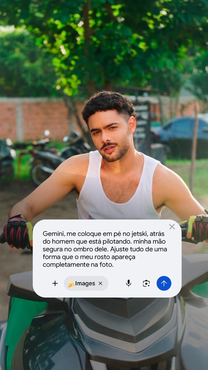 DjPedroSampaio's tweet image. QUER SUBIR NO MEU JETSKI? 😏
com o Google Gemini você pode se imaginar na minha garupa. Bora criar? quero ver os melhores aqui nos comentários kkkkk 

Vem fazer: goo.gle/4clIjqn #publi