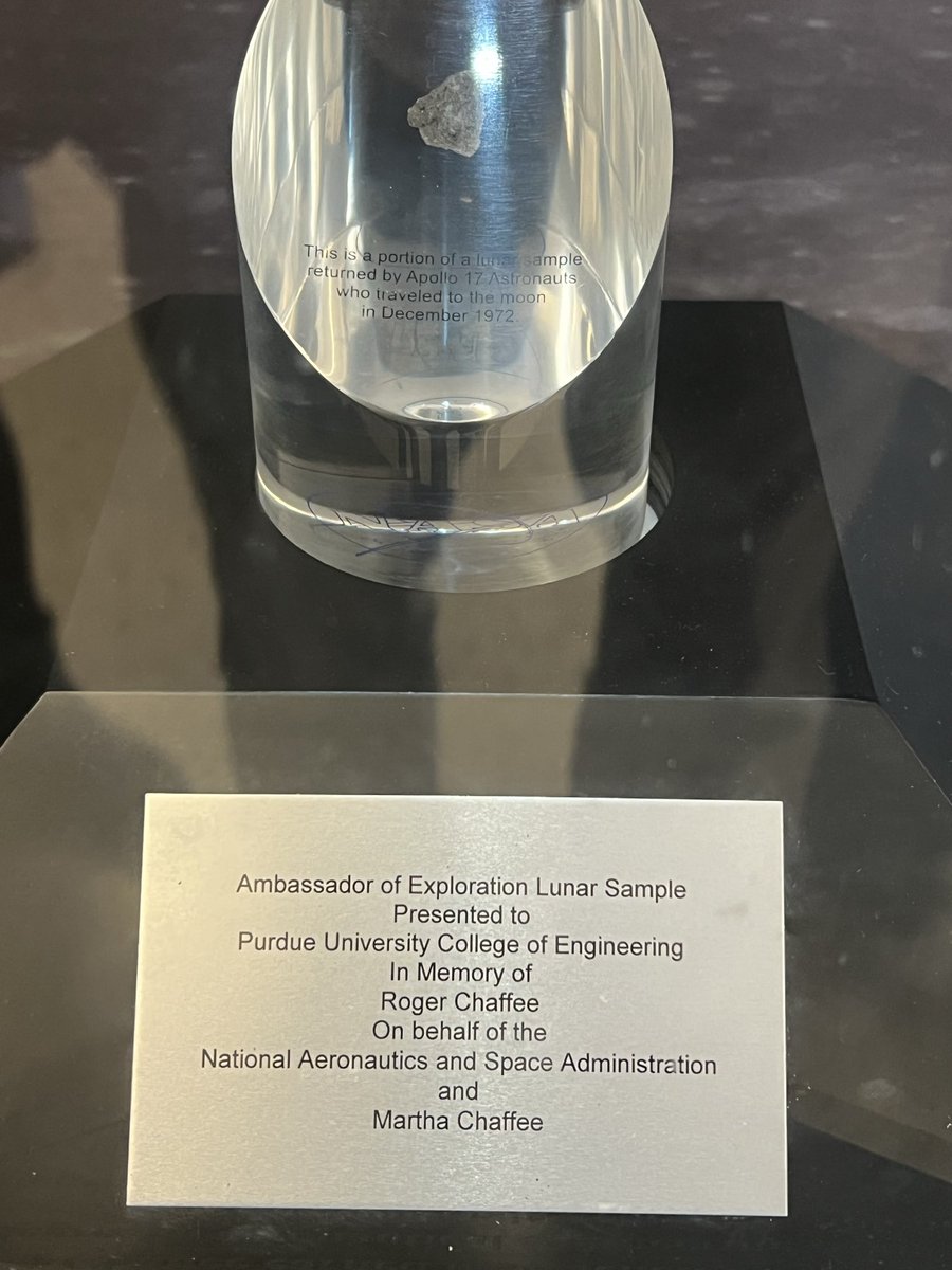 LarryFesta3's tweet photo. @BoilerMuse Armstrong Hall…with Lunar Sample. Purdue University. https://t.co/H6XCWsZqiN