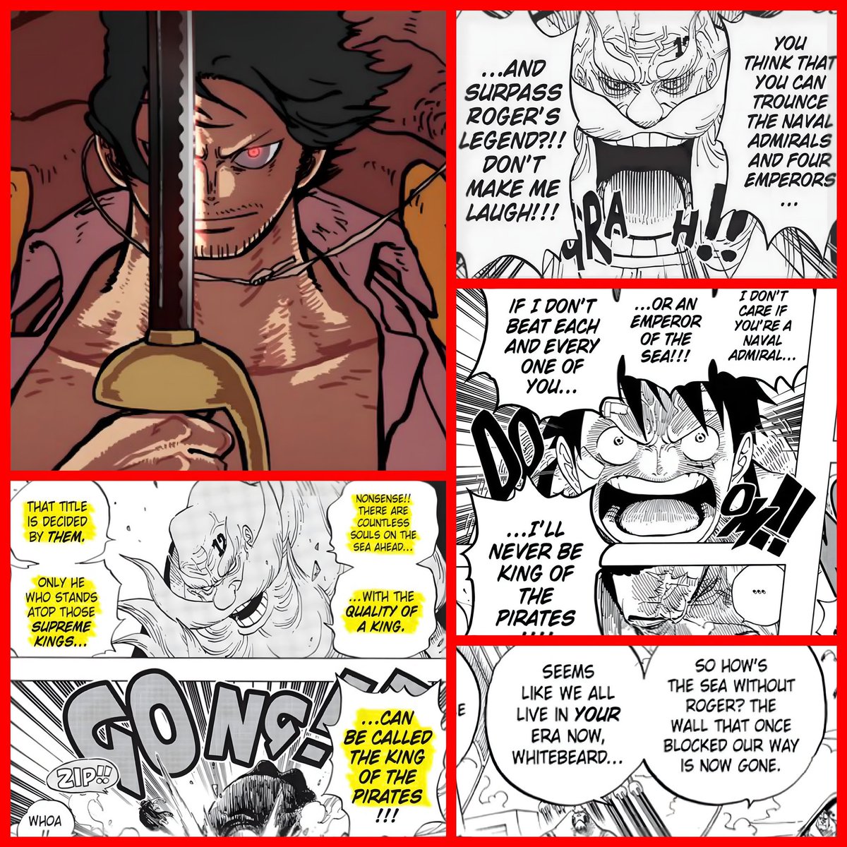 Neos543's tweet photo. Just some thoughts😅

Luffys goal is to be PK by surpassing Roger and Shanks.

- to be PK is to be top1 &amp; Luffy must be top1 by the time he is PK with the exception of Imu *maybe*

- shanks being stronger or equal to Roger is fine contingent that Shanks is currently top1 bar Imu. https://t.co/X5OIbpBdHi