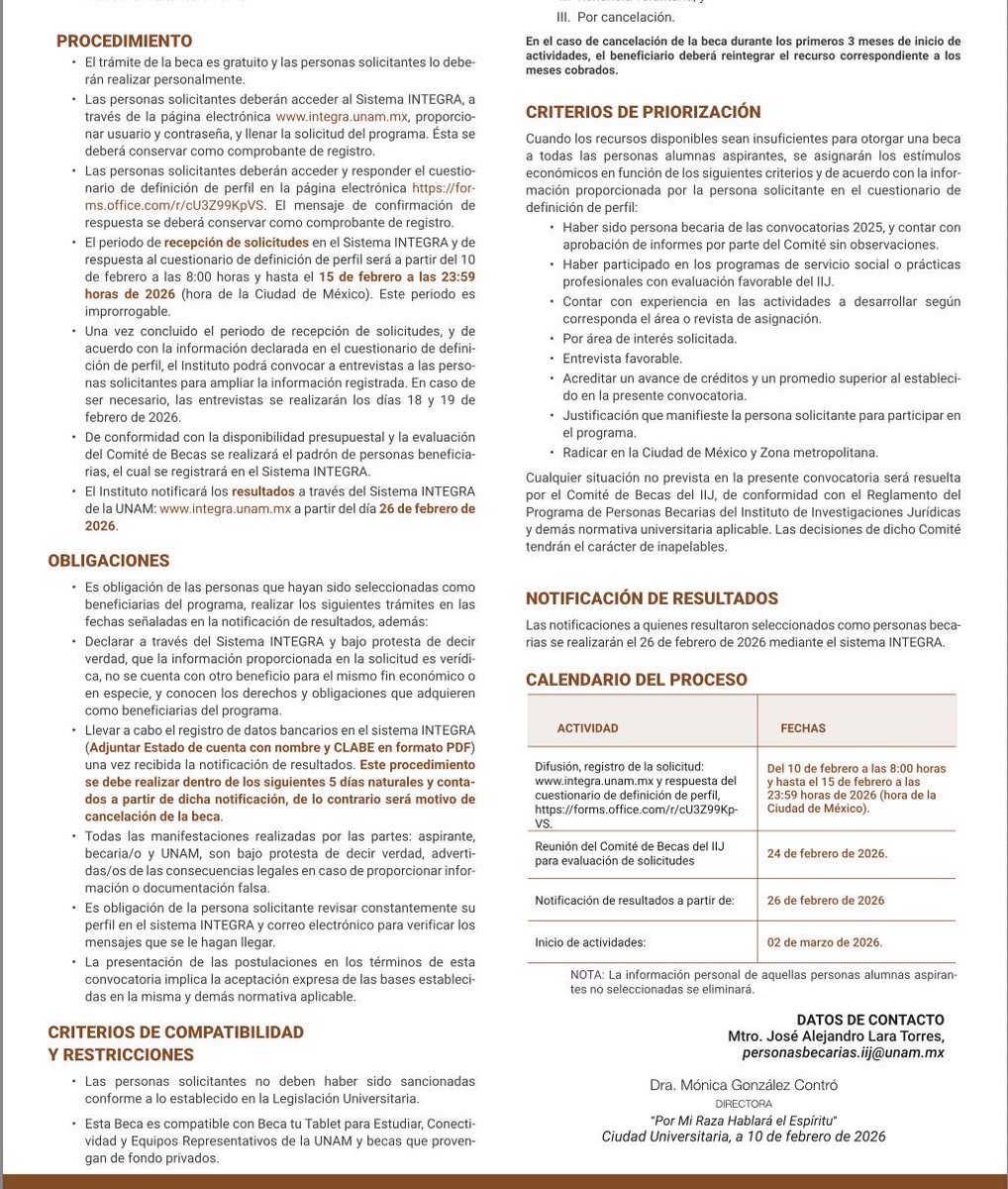 IIJUNAMElector's tweet photo. 📣 🗳️Estamos buscando una persona becaria en @IIJUNAMElector 

🎓 Si eres estudiante de la @UNAM_MX en @UNAM_FCPyS o @DerechoUNAMmx esta oportunidad es para ti.

📩 Envía tu CV a: 
lineaelectoraliijunam@gmail.com

Consulta las bases completas aquí:
🔗 https://t.co/Dj4K71yIDL https://t.co/G6fyjMSJHG
