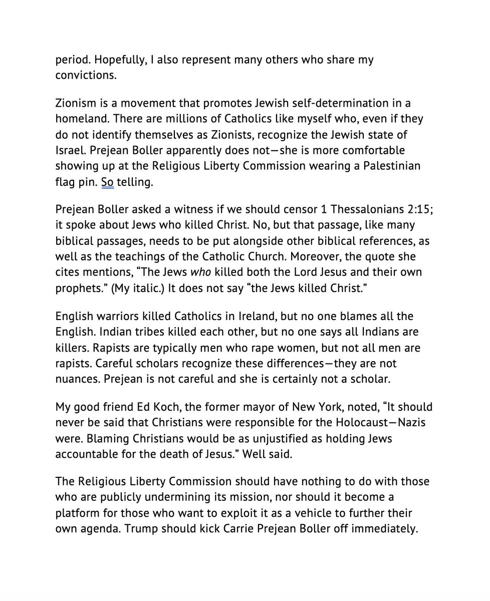 🚨 Bill Donohue — who serves as president of the Catholic League, the largest Catholic civil rights organization in the country — demolishes Carrie Prejean Boller for what she did the other day on Trump's Religious Liberty Commission

"Trump should kick Carrie Prejean Boller off