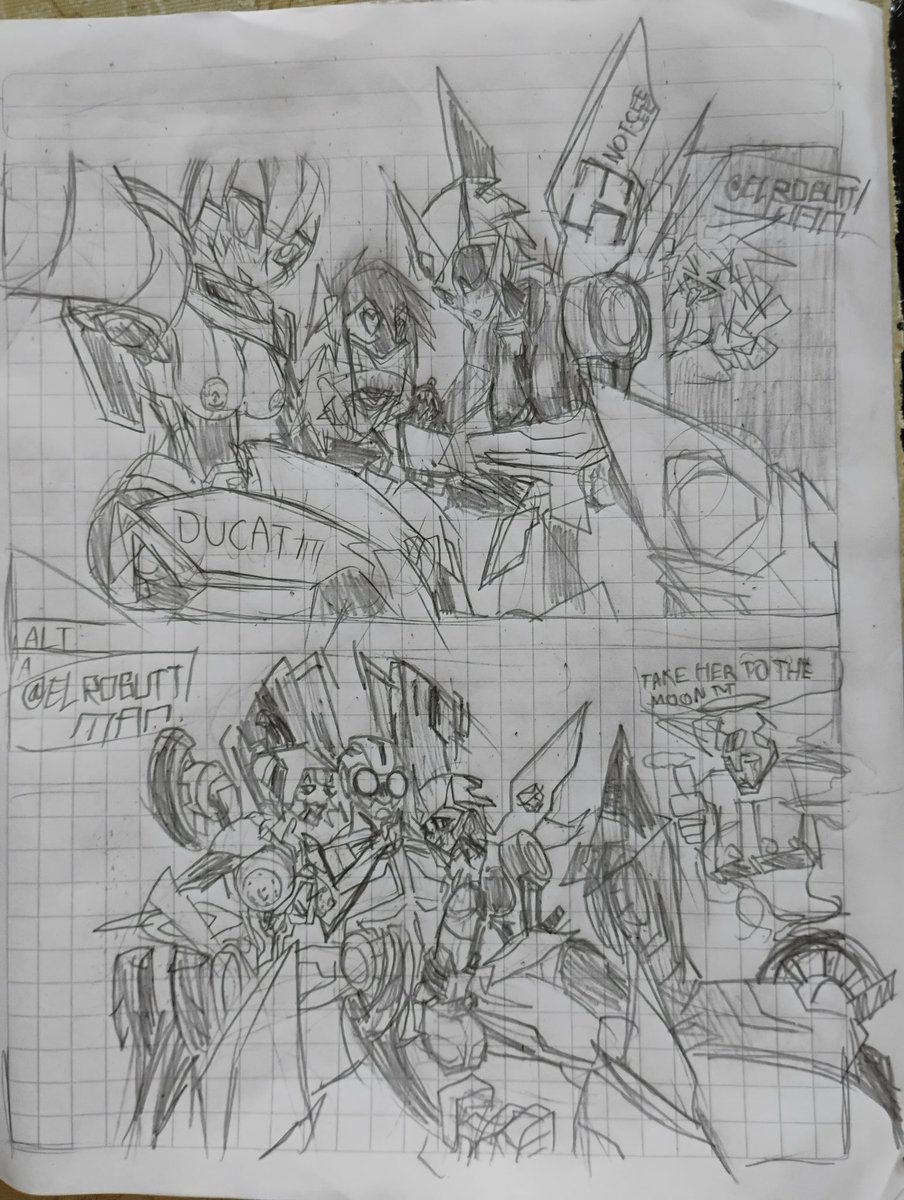 ElRobuttman369's tweet photo. Ví un dibujo que tenía potencial pero la elección de personajes me asqueó, así que hice mi propia versión con Bee de TFP y mi pibe robot https://t.co/dLFwA47znD