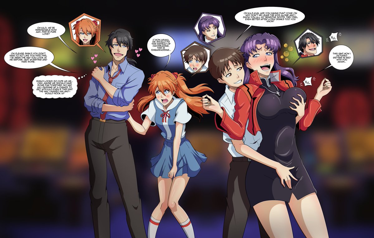 MrYumi_'s tweet image. NGE Body Swap
Here we see the aftermath of the latest tests happening at NERV, some  are enjoying it, maybe too much, while others are being Shinji.