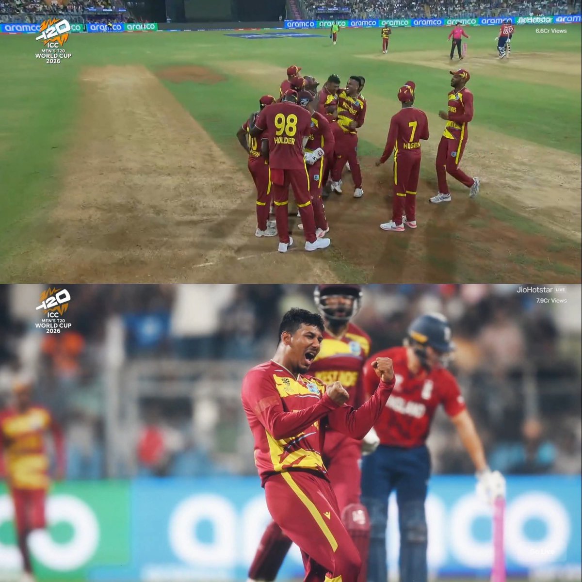 freaky_boyofl's tweet photo. West Indies beat England at the Wankhede Stadium. 

2 IN 2 FOR WI IN THIS T20 WORLD CUP..!!! 🏆

#T20WorldCup2026 #WIvsENG https://t.co/9uj1HmoTuY