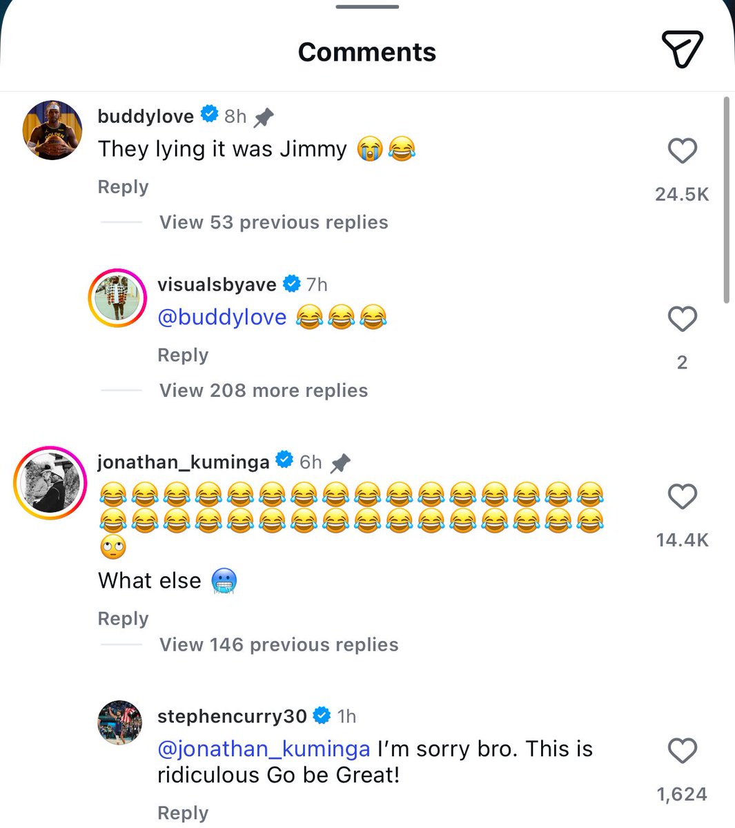 TheWarriorsTalk's tweet image. Steph and Buddy chiming in.

This is comedy 🤣🤣🤣🤣🤣🤣🤣