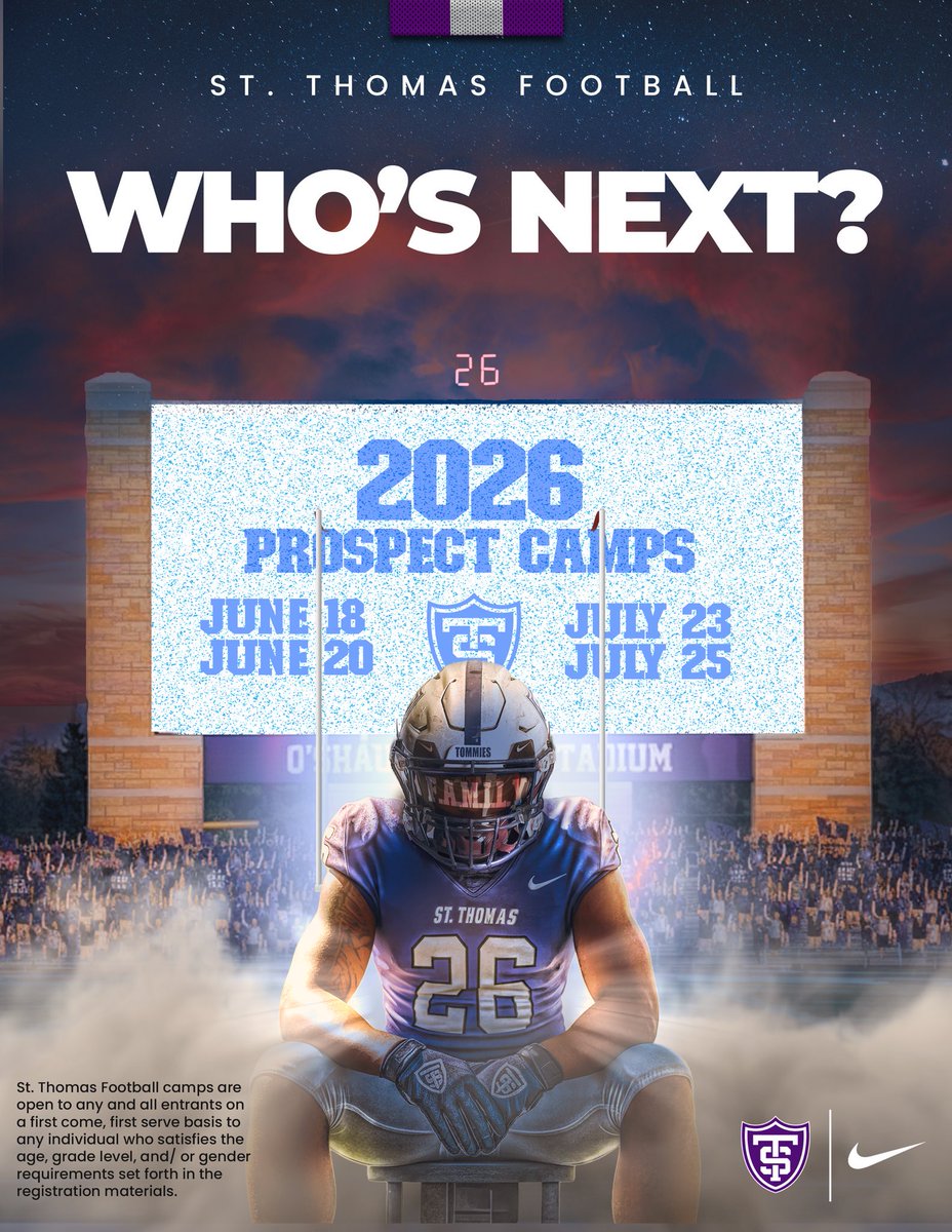 Thank you <a href="/Coach_Caruso/">Coach Glenn Caruso</a> and <a href="/UST_Football/">St. Thomas Football</a> for the camp invite!