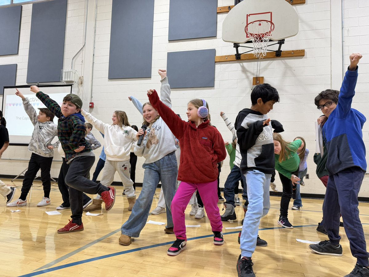 4th graders leading the whole school meeting #beartavernpride