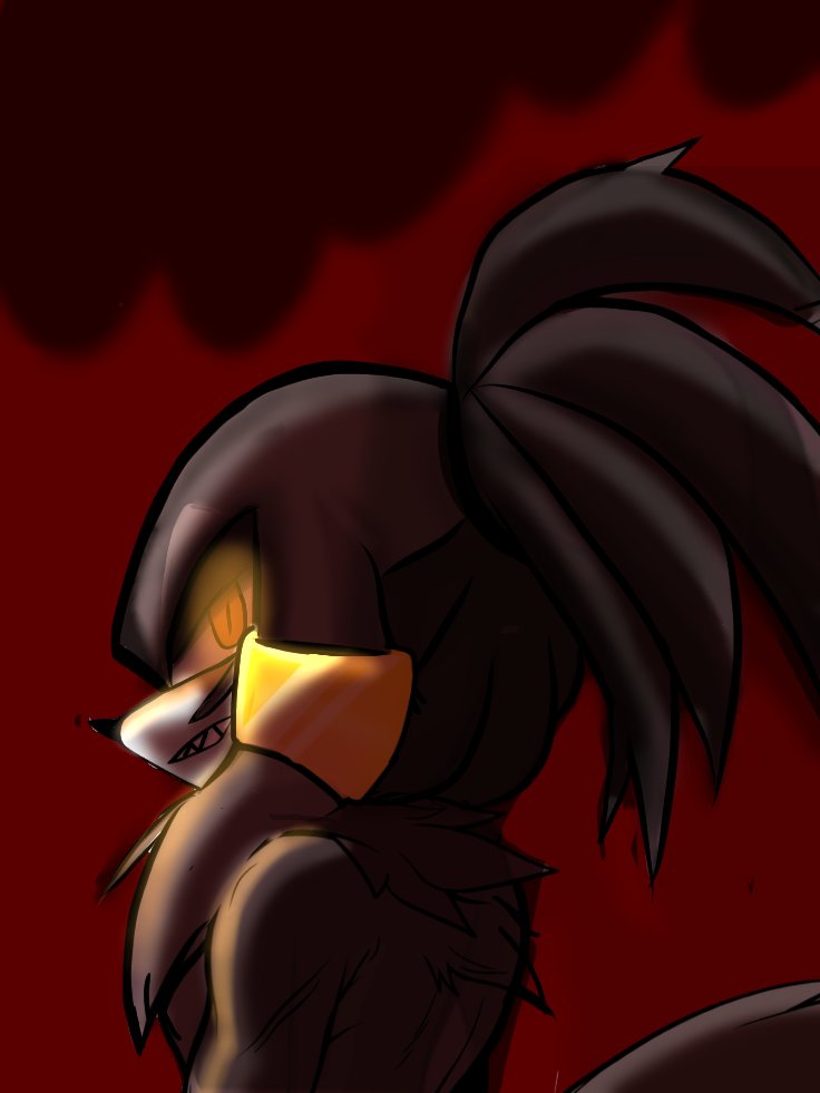 What do you guys think of this drawing I drew him but my lovely queen <a href="/lilladrawzmoons/">˚∘˙⊹☾𝕃𝕚𝕝𝕝𝕒𝕄𝕠𝕠𝕟𝕤☽•∘˙˚⊹</a>  did the shadow of him! Is name is sol🔥