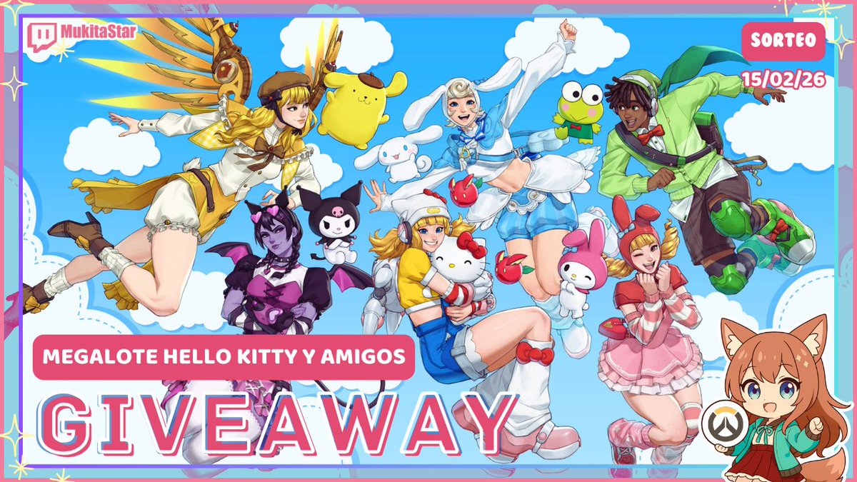 ✨ SORTEO – Megalote Hello Kitty y Amigos 🎀

Gracias a Blizzard y @OverwatchLatam vamos a sortear un MEGALOTE

- REQUISITOS:

• Follow en X, Twitch y TikTok → @Mukitastar
• Comenta y etiqueta a un amig@
• RT + Like
• 15/02/26
• Canjeá tu ticket en stream

#OWLATAMxSanrio