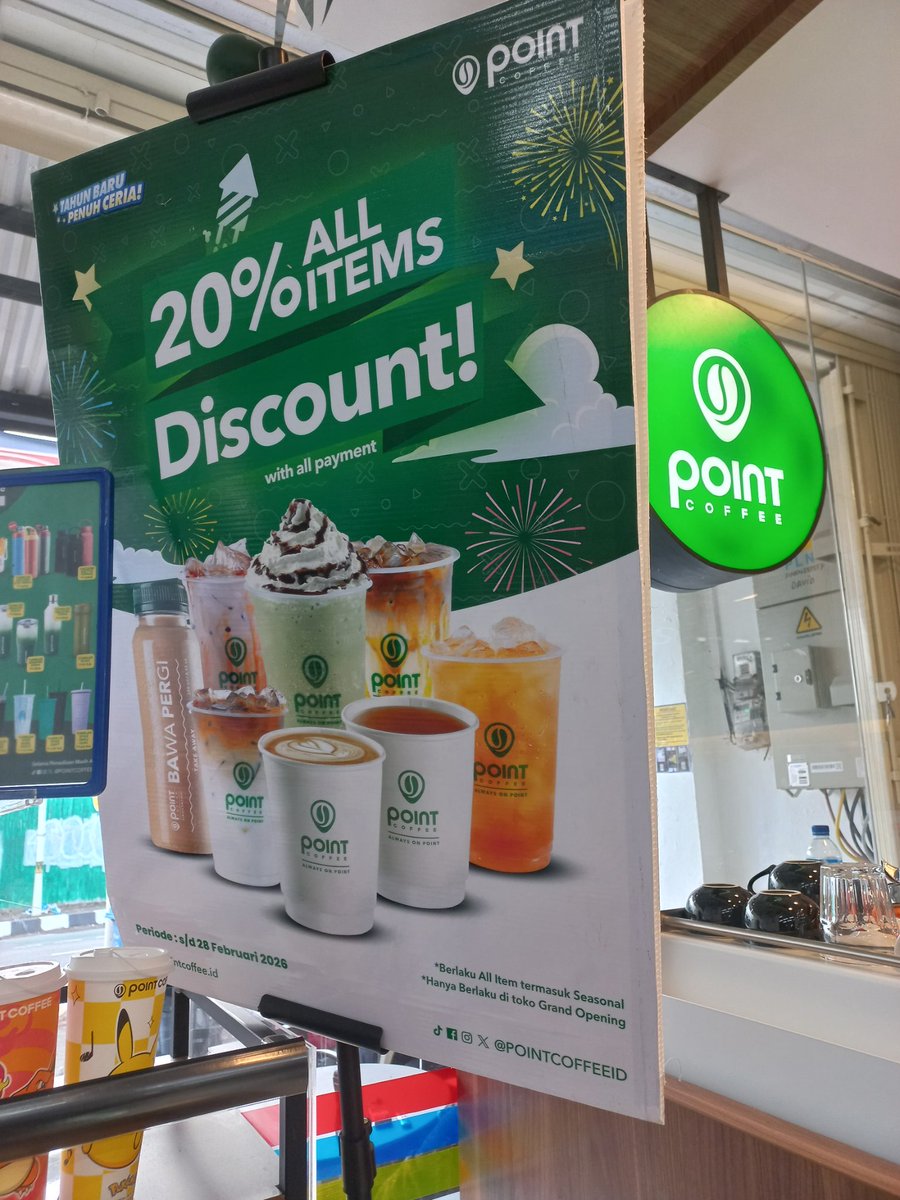 Ada Point Coffee baru buka di deket Tebet Eco Park, tepatnya di Tebet Barat Raya 23A.

Banyak amat Point Coffee di sekitaran Tebet ya wkwkwk