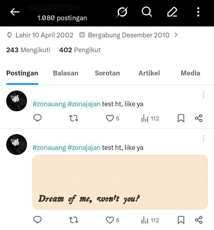 *wts acc f400+ masuk ht*
      
𖢷 Akun year lama y10 tweet 1k+
𖢷 Verif all (dom gmail)
𖢷 Masuk mt ht with pict deres
𖢷 Test ht ulang, masuk = Fix take 
𖢷 No minus, acc sehat
𖢷 No selective buyer

*Akun bekas bfr dan ba*

💵 : 78k

💌 s.id/alecontact 

#zonauang