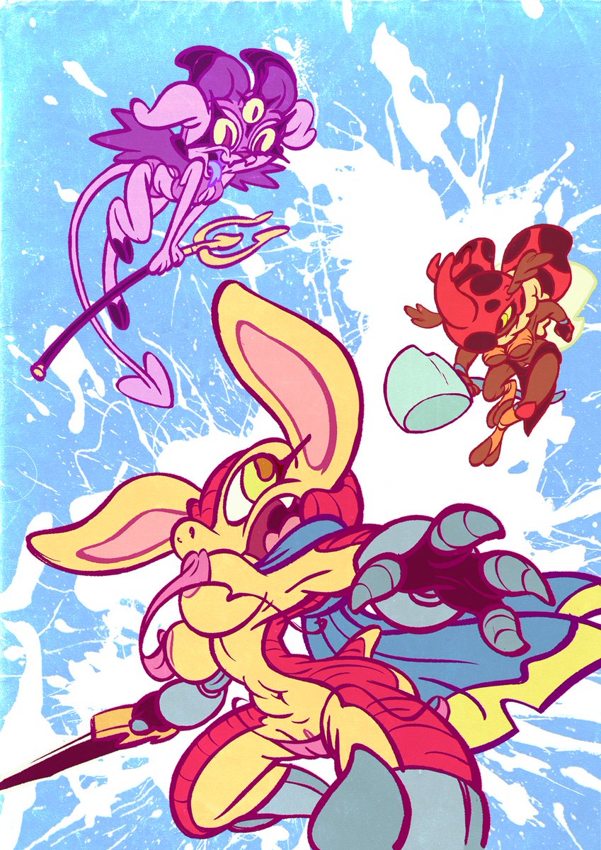 Here's a previous comm for <a href="/Mundanescapists/">Mundane Escapists Official 🔞</a> where you can see Arma in final color with other characters from their game!

If you liked it you should really go check it >:3