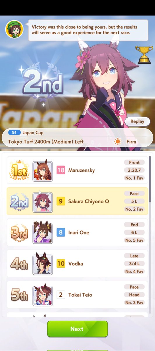 "Yo Maruzensky lets your daughter win the Japan Cup"
Maruzensky: