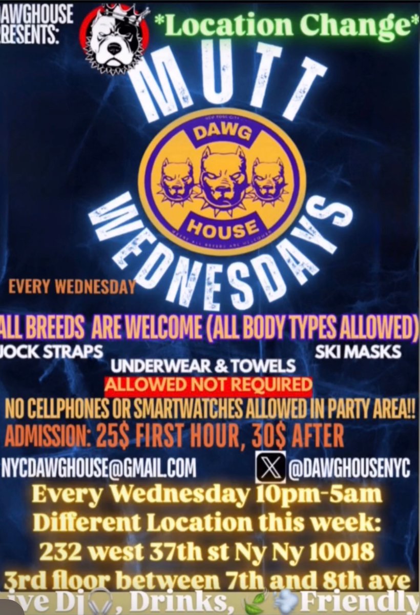 Who trying to get Fuk tonight 

Come have fun <a href="/DawgHouseNyc/">J</a> 
We don’t Bite 🐶